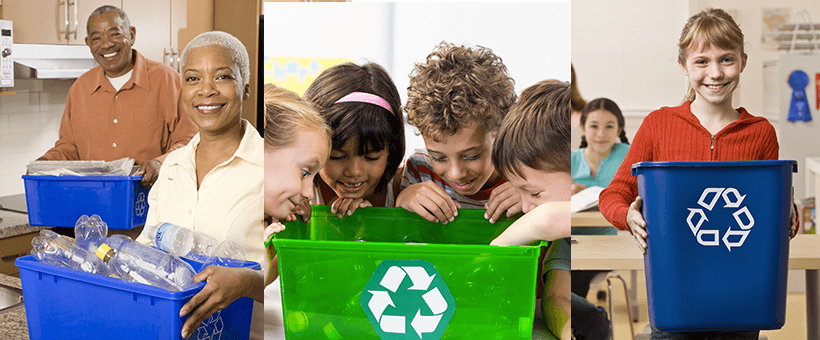 people recycling